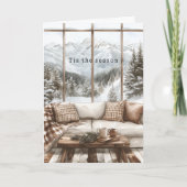 Snow in Window Christmas カード (正面)