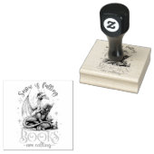 Snow Is Falling, Books Are Calling  ラバースタンプ (押印)