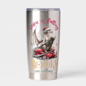 Snow Is Falling, Books Are Calling 保温保冷タンブラー (背面)