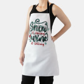 Snow is Falling Wine is Calling Christmas Apron エプロン (インサイチュ)