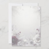 Snow-Kissed Plum and Ivory Floral Save the Date セーブザデート (裏面)