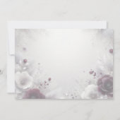 Snow-Kissed Plum and Ivory Floral Save the Date セーブザデート (裏面)