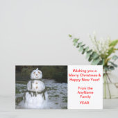 Snow Ladyすてき Holidayフォトカード – カスタマイズIT シーズンカード (スタンド正面)