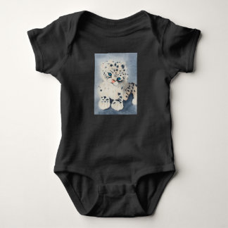 Snow Leopard for a baby ベビーボディスーツ