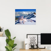 SNOW LEOPARD on the ROOF THE WORLD ARCHIVAL ポスター (ホームオフィス)