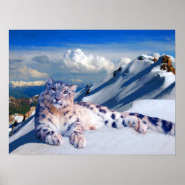 SNOW LEOPARD on the ROOF THE WORLD ARCHIVAL ポスター