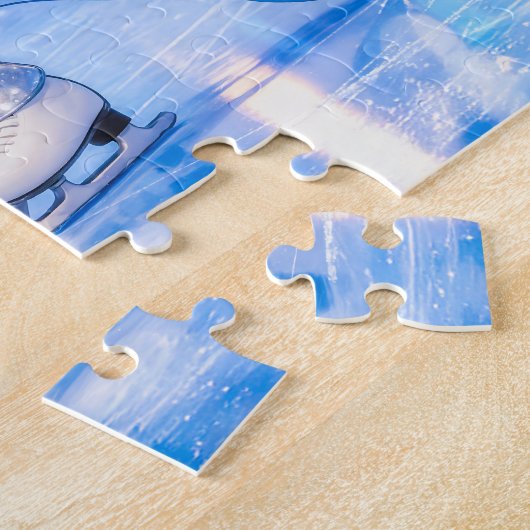 Snow Leopard Pair Performing Ice Dance Routine in  ジグソーパズル (側面)