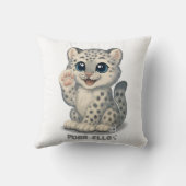 Snow leopard - Purr-ello クッション (裏面)