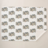 Snow leopard - Purr-ello シェルパブランケット (正面(横))