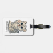 Snow leopard - Purr-ello ラゲッジタグ (裏面横)