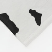 Snow Leopard Seamless Pattern  フリースブランケット (角)