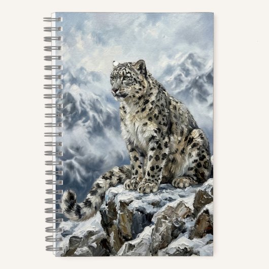 Snow Leopard Totem Journal – Fine Art Wildlife  ノートブック (正面)