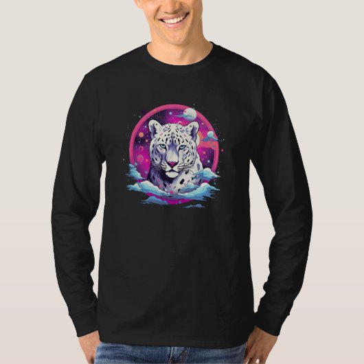 Snow Leopard Wild Animal Snow Leopard Men Women Ki Tシャツ (正面)