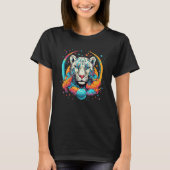 Snow Leopard Wild Animal Snow Leopard Men Women Ki Tシャツ (正面)