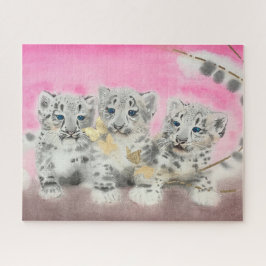 Snow Leopards and Golden Butterflies  ジグソーパズル