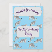Snow Leopards Thank you Card 招待状 (正面)