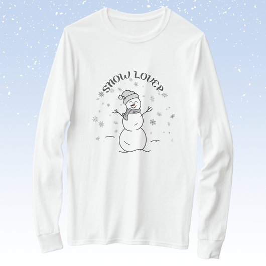 Snow Lover Snowman Long-Sleeve T-Shirt             Tシャツ