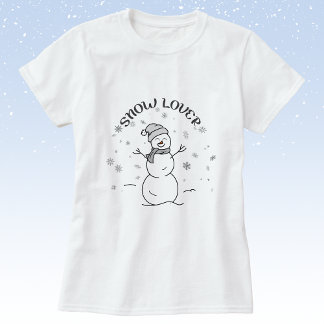 Snow Lover Snowman T-Shirt                         Tシャツ