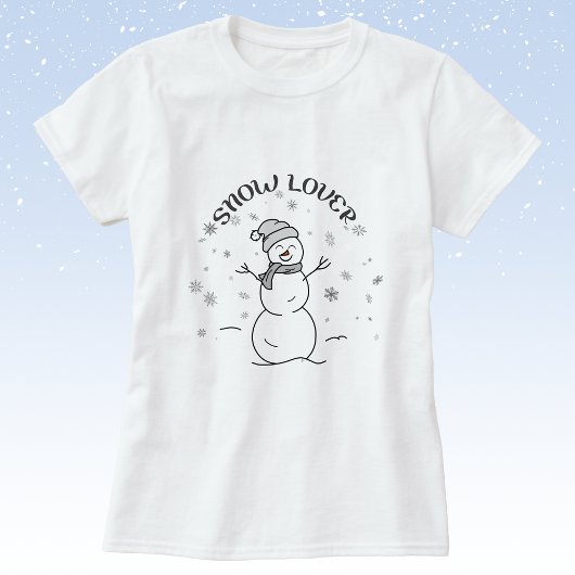 Snow Lover Snowman T-Shirt                         Tシャツ