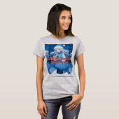 Snow Maiden Anime Girl Christmas Snow Globe T-Shir Tシャツ (正面フル)