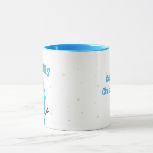 Snow Man Personalize Christmas Coffee Mug マグカップ (中央)