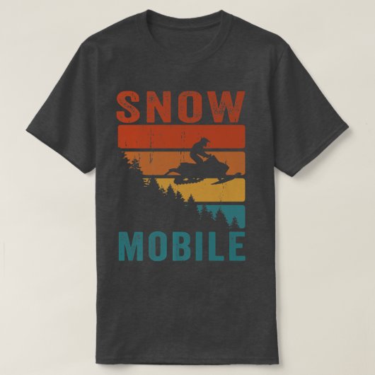 Snow Mobile Racing Vintage Snowmobiling Snowmobile Tシャツ (デザイン正面)