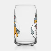 Snow Much Fun Cat Winter Holiday Design ガラス缶 (右)