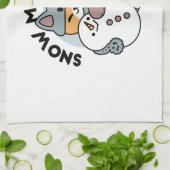 Snow Much Fun Cat Winter Holiday Design キッチンタオル (折り畳み)