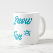 ❄️ Snow Much Fun Christmas Mug – Festive Snowflake ジャンボコーヒーマグカップ (正面右)