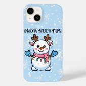 Snow Much Fun | Cute Snowman Phone Case Case-Mate iPhoneケース (裏面)