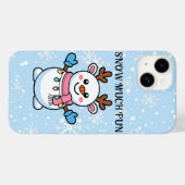 Snow Much Fun | Cute Snowman Phone Case Case-Mate iPhoneケース (裏面 (横))