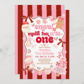 Snow Much Fun to be ONE First Birthday Invitation 招待状 (正面/裏面)