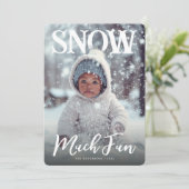 Snow Much Fun Winter Photo シーズンカード (スタンド正面)