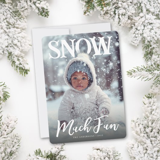 Snow Much Fun Winter Photo シーズンカード