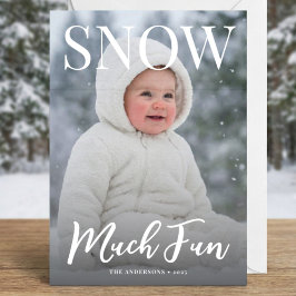 snow much fun winter snowflake photo snow シーズンカード