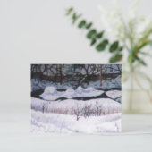 「Snow on the Elk」カントリー・ロードのはがき ポストカード (スタンド正面)