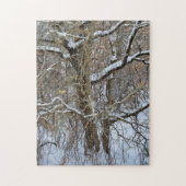 Snow on Tree Winter Art Nature Puzzle ジグソーパズル (縦)