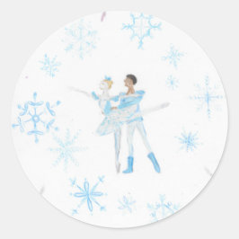 Snow Pas de Deux Sticker ラウンドシール