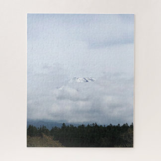 Snow Peak Emerging Through Clouds in Japan Jigsaw ジグソーパズル
