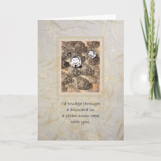 Snow People Anniversary Card カード (正面)