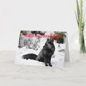 Snow Photoの白黒キツネ シーズンカード (正面)