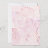 Snow Pink Winter Woodland Baby Shower Invitation 招待状 (裏面)