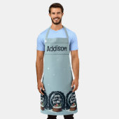 Snow Place Like Home Holiday Quote エプロン (着用した状態)