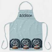 Snow Place Like Home Holiday Quote エプロン (正面)