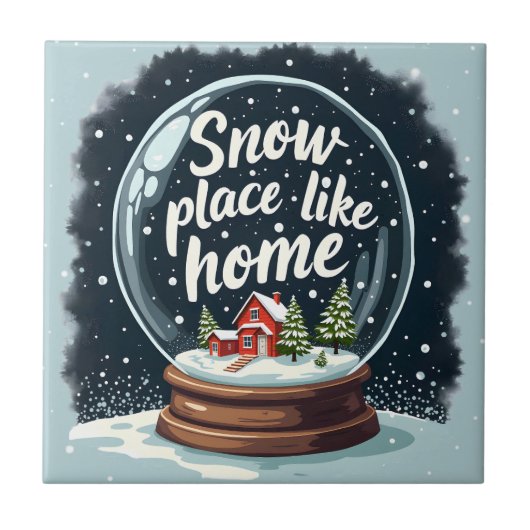 Snow Place Like Home Holiday Quote タイル (正面)