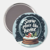 Snow Place Like Home Holiday Quote マグネット (正面/裏面)