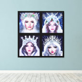 Snow Queens Winter Wonderland Wall Art Set キャンバスプリント (インサイチュ (ウッドフロア))
