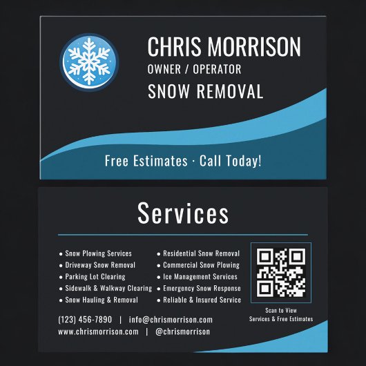 Snow Removal QR Code 名刺