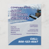 Snow removal service チラシ (正面)