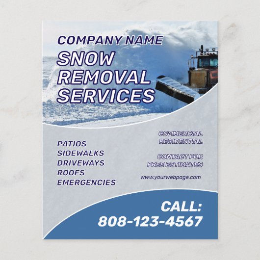 Snow removal service チラシ (正面)